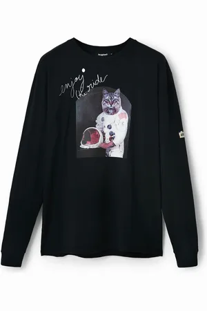 Desigual Camiseta oversize gato astronauta - - L