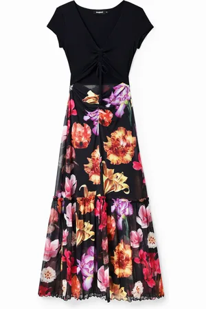 Desigual Vestido largo combinado flores M. Christian Lacroix - - L