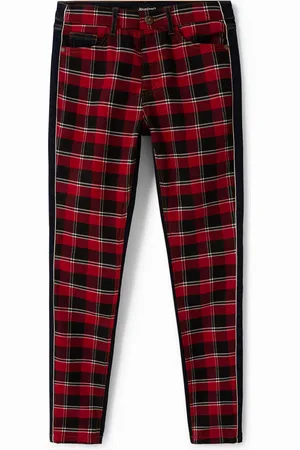 Desigual Pantalón vaquero skinny tartán - - 24