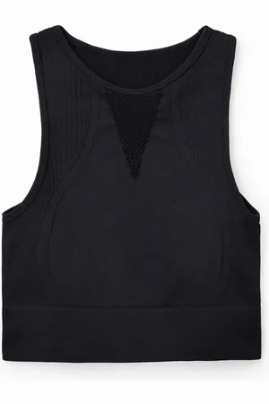 Desigual Top corto elástico deportivo - - L