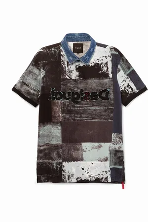 Desigual Polo algodón cuello vaquero - - L
