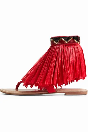 Desigual Sandalia plana flecos Stella Jean - - 36