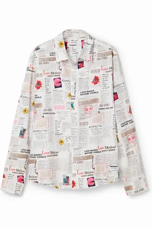 Desigual Camisa manga larga periódico - - L