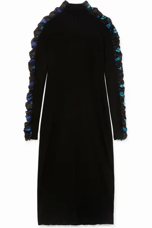 Desigual Vestido slim largo canalé - - L