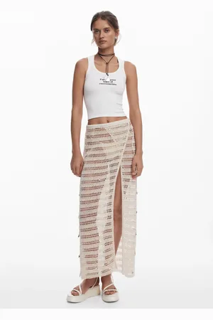 Desigual Vestido pareo calado apliques - - U