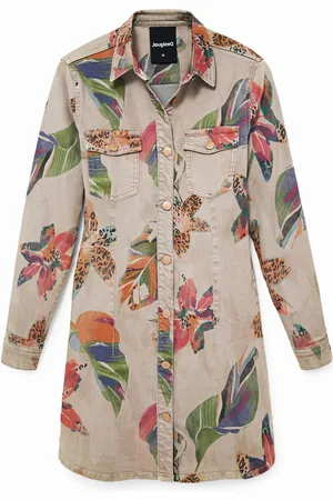 Desigual Vestido camisero camoflower - - S