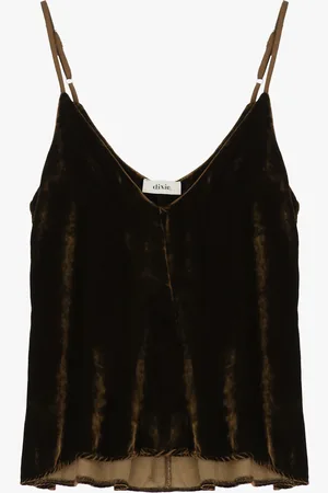 Dixie Camiseta efecto terciopelo de tirantes finas