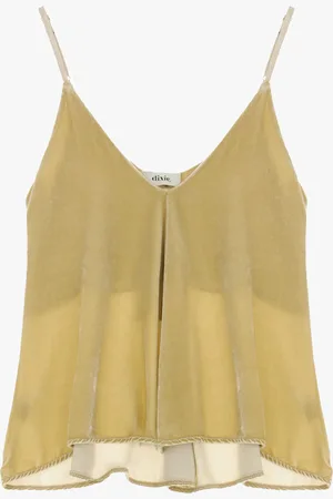 Dixie Camiseta efecto terciopelo de tirantes finas