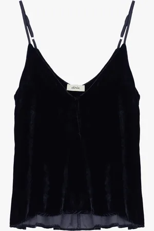 Dixie Camiseta efecto terciopelo de tirantes finas