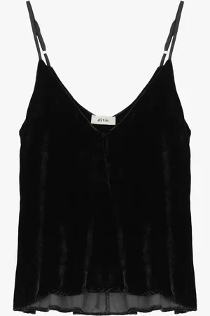 Dixie Camiseta efecto terciopelo de tirantes finas