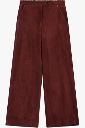 Dixie Pantalón ancho de pana con cintura alta