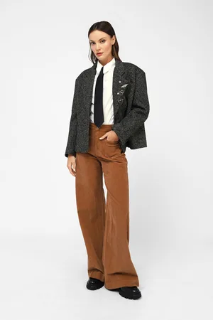 Dixie Pantalones anchos talle alto de pana