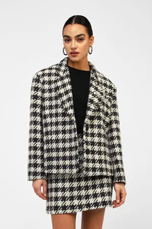 Dixie Blazer pata de gallo con broches y botones