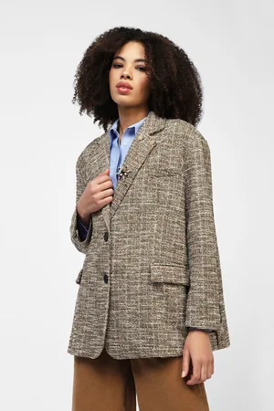 Dixie Blazer de botones efecto tweed