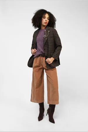 Dixie Pantalones anchos cropped de tiro alto