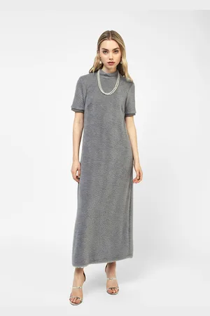Dixie Vestido largo suave con collar