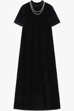 Dixie Vestido largo suave con collar