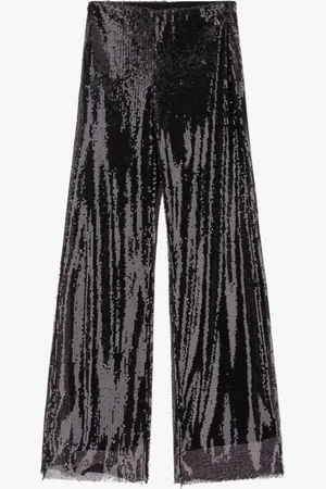 Dixie Pantalones palazzo cintura alta de lentejuelas