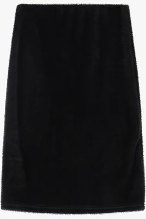 Dixie Falda midi efecto felpa