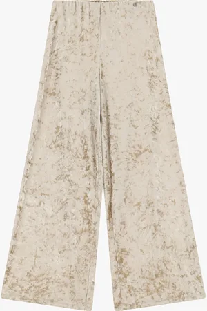 Dixie Pantalones anchos de cintura alta efecto terciopelo