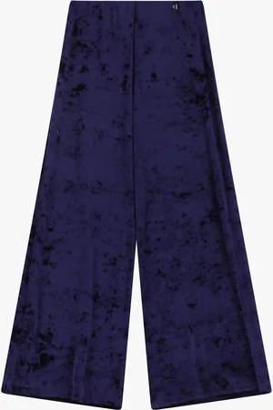 Dixie Pantalones anchos de cintura alta efecto terciopelo