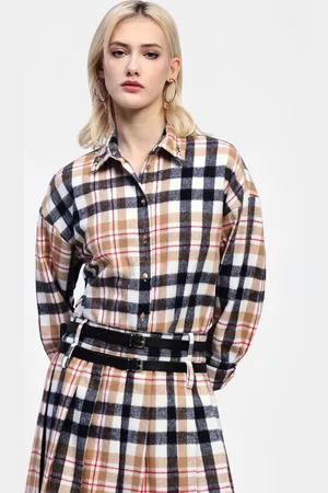 Dixie Camisa a cuadros con cuello clásico