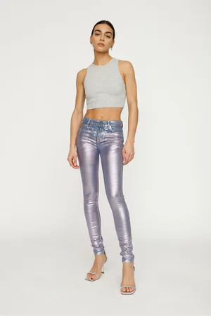 Dixie Jeans ajustados con efecto metálico