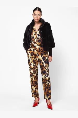 Dixie Pantalones palazzo con estampado animal