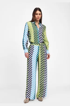 Dixie Pantalones palazzo de rayas