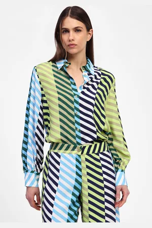 Dixie Camisa con rayas y cuello