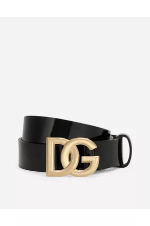 Dolce & Gabbana Niñas Cinturones - Patent Leather Belt With Dg Logo - Mujer Accesorios S