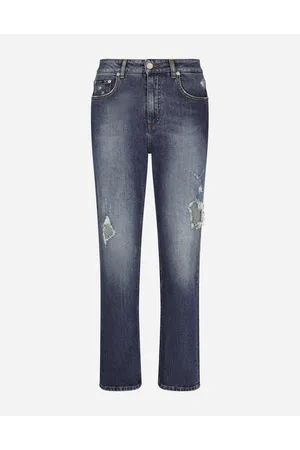 Dolce & Gabbana Vaqueros Boyfriend De Denim Con Agujeros - Mujer Denim 36