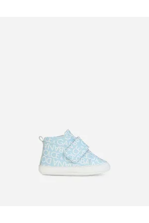 Dolce & Gabbana Zapatilla De Corte Medio De Napa Estampada - Hombre Zapatos Recién Nacido (16-20) Azul Piel 17