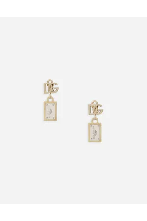 Dolce & Gabbana Pendientes Con Placa Y Logotipo Dg - Mujer Bisutería Metal Onesize
