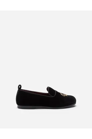 Dolce & Gabbana Zapatos Sin Cordones De Terciopelo Con Parche De Corona - Hombre Zapatos (24-38) Terciopelo 27