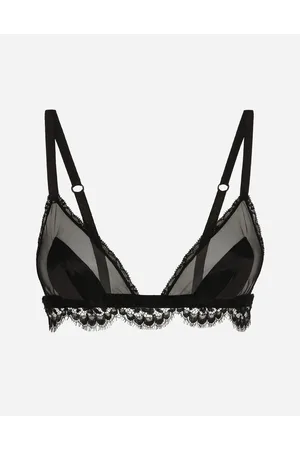 Dolce & Gabbana Sujetador De Triángulo Con Copa Blanda De Tul, Raso Y Encaje - Mujer Lingerie Encaje 1