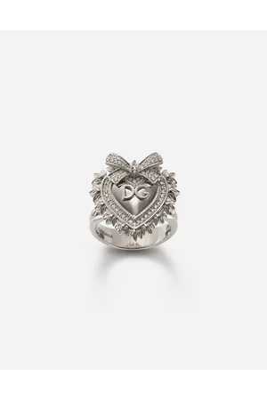 Dolce & Gabbana Devotion Ring In White Gold With Diamonds - Mujer Anillos Blanco 46