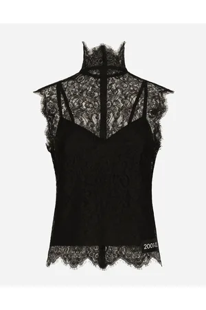 Dolce & Gabbana Top Sin Mangas De Encaje Chantilly - Mujer Camisas Y Tops Encaje 52