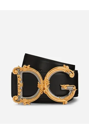 Dolce & Gabbana Calfskin Belt With Logo - Mujer Cinturones Piel 80