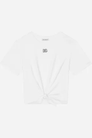 Dolce & Gabbana Camiseta De Punto Con Logotipo Dg De Metal - Mujer Camisetas Y Sudaderas Algod�n 2 Years