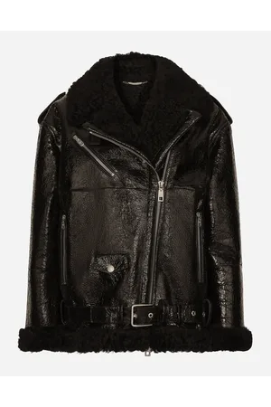 Dolce & Gabbana Chaqueta De Piel Ovina Con Borreguito - Mujer Abrigos Y Chaquetones Lana 36
