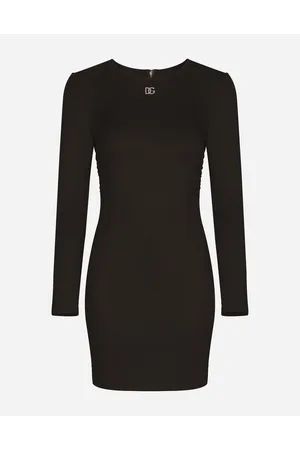 Dolce & Gabbana Vestido Corto De Punto Milano Con Logotipo Dg - Mujer Vestidos Viscosa 52