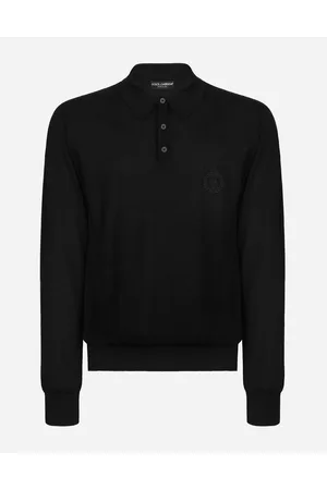 Dolce & Gabbana Pull Polo En Cachemire Avec Logo Dg Brodé - Hombre Prendas De Punto Negro Cachemira 44