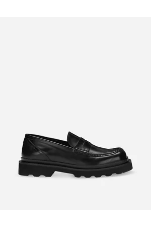 Dolce & Gabbana Mocasín En Piel De Becerro Cepillada - Hombre Mocasines Y Mocasines Driver Negro Piel 43