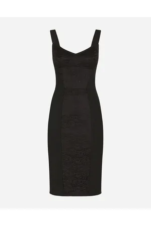 Dolce & Gabbana Corset-style Midi Dress In Powernet And Lace - Mujer Vestidos Raso 36