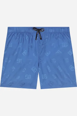 Dolce & Gabbana Bañador Bóxer De Nailon Con Logotipo Dg En Jacquard - Hombre Moda Baño Azul Tela 3 Years