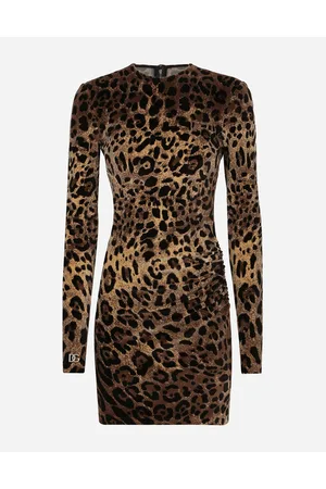 Dolce & Gabbana Vestido Corto De Chenilla En Jacquard Con Logotipo Dg - Mujer Vestidos Algod�n 38