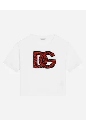 Dolce & Gabbana Camiseta De Manga Corta De Punto Con Logotipo Dg - Mujer Camisetas Y Sudaderas Punto 2 Years
