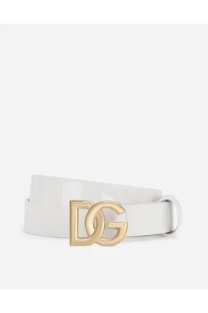 Dolce & Gabbana Cinturón De Charol Con Logotipo Dg - Mujer Accesorios Piel S
