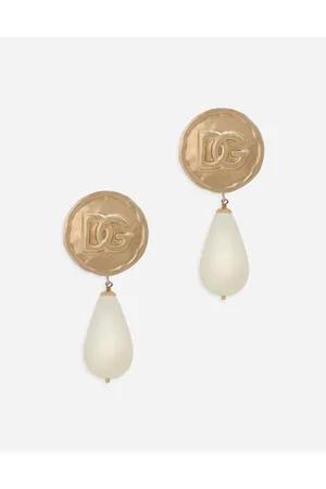 Dolce & Gabbana Pendientes Con Logotipo Dg Y Colgantes De Lágrima - Mujer Bisutería Metal Onesize